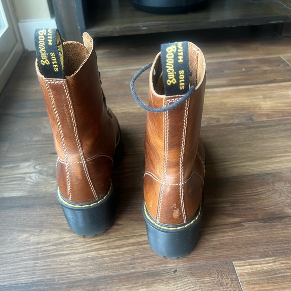 Dr. Martens Brown Leather Platform Boots - Picture 9 of 12